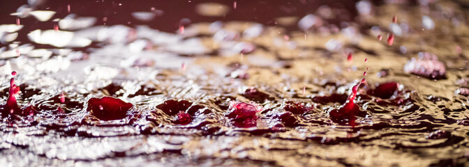 goutte de vin magique dans le pressoir