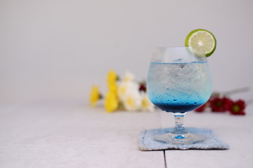blueberry soda copy space