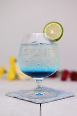 blueberry soda copy space