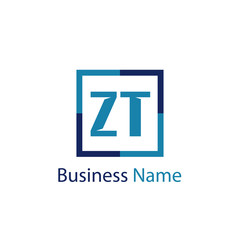Initial Letter ZT Logo Template Design