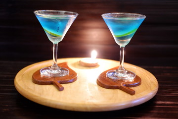 blue martini cocktail