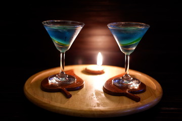 blue martini cocktail