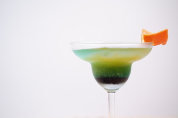 summer margarita cocktail on wood table