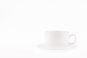 white coffee cup on white background isolate 