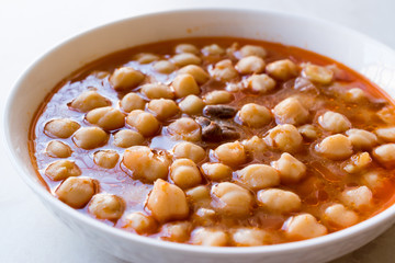 Turkish Food Chickpeas with Meat. / Etli Nohut.