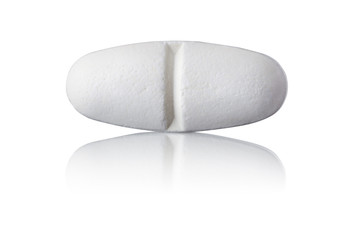 pill , isoliert on white 