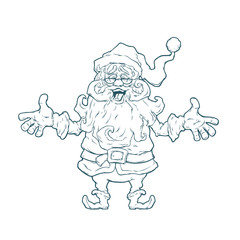 Santa Claus. Smiling cartoon old man. Vector illustration, eps 10.