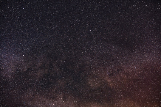 Milky Way stars photographed with wide lens and camera. © astrosystem