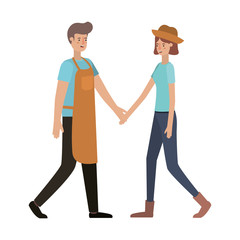 young couple avatar character