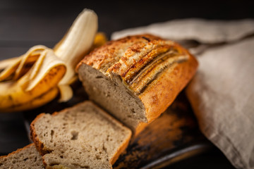 Homemade banana bread