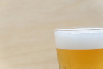 beer on wooden table