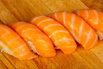 Sushi with salmon