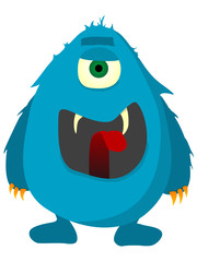 Large illustration of a colorful monster