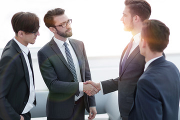 Fototapeta premium handshake business people in the office.
