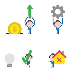 Vector illustration businessman character set