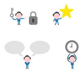 Vector illustration businessman character set