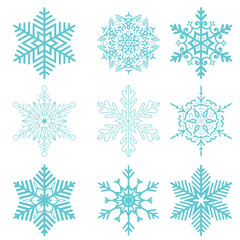 Fototapeta na wymiar snowflakes on a white background