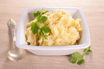 mashed potato and butter