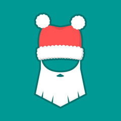Santa Claus mask with hat and beard