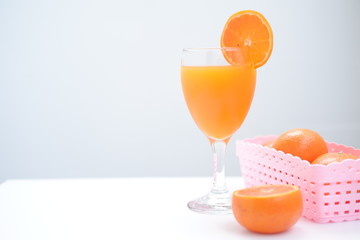 fresh orange juice isolated background