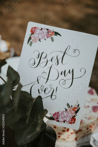 best day ever wedding decoration