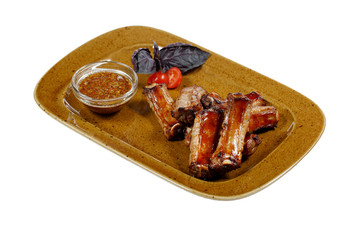 fried ribs of young lamb