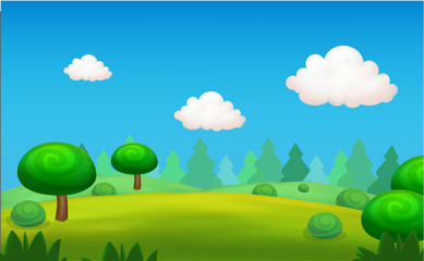 Cartoon Landscape Nature Background