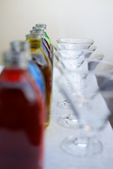 colorful classic martini and cocktails background