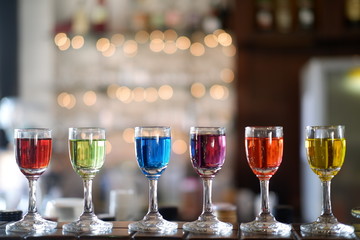 colorful sherry shot cocktail