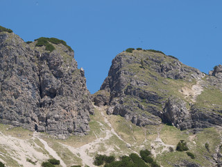 Ackernalm en Autriche. Crête d'énorme blocs de rochers autour du Bärenjoch