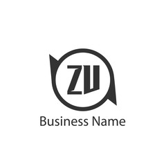 Initial Letter ZV Logo Template Design