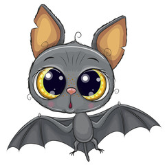 Fototapeta premium Cute Bat Isolated on a White Background