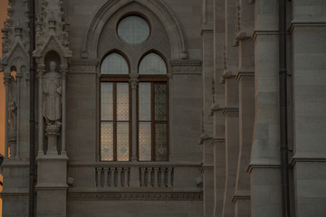 Parliament building closeup in Budapest 