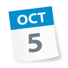 October 5- Calendar Icon