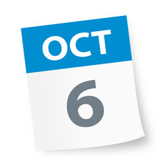 October 6- Calendar Icon