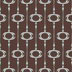 Vector seamless ogee pattern in retro style