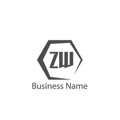 Initial Letter ZW Logo Template Design