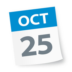 October 25 - Calendar Icon