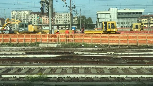22 09 2018 Milano - leaving Milano Centrale train station on board of Frecciabianca high speed train