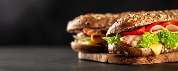 Acrylic prints Snack Classic BLT sandwiches