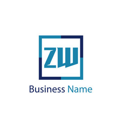 Initial Letter ZW Logo Template Design