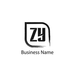 Initial Letter ZY Logo Template Design