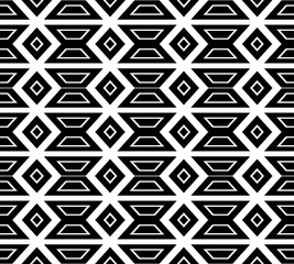 Abstract seamless black and white pattern