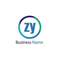 Initial Letter ZY Logo Template Design