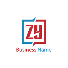 Initial Letter ZY Logo Template Design