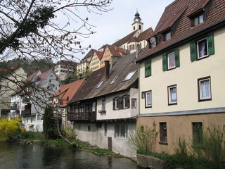 Fototapeta na wymiar Historischer Mühlkanal in Horb