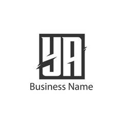 Initial Letter YA Logo Template Design