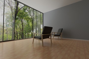 living room design interior 3d rendering
