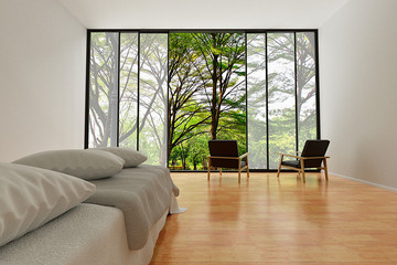 living room design interior 3d rendering
