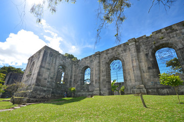 Santiago Apostol Parish Ruins in in the city of Cartago, Costa Rica. The site was never completed...